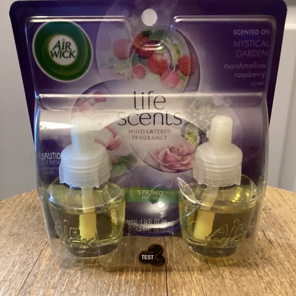 3 AIR WICK Life Scents MYSTICAL GARDEN Scented Oil Marshmallow Raspberry Rose - Picture 3 of 4